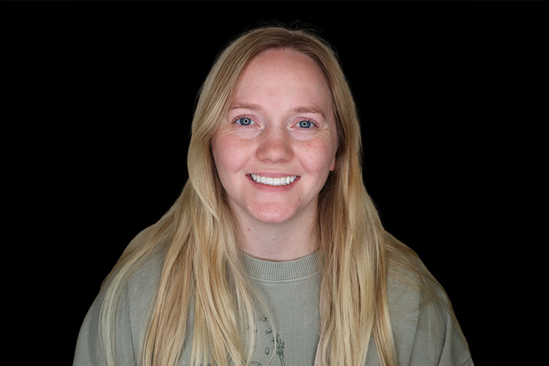 Woman's Teeth After Dental Implants
